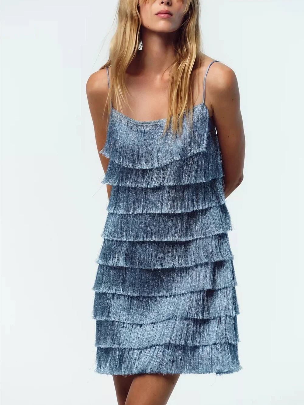 Zara Fringed Mini Dress - Picture 8 of 16